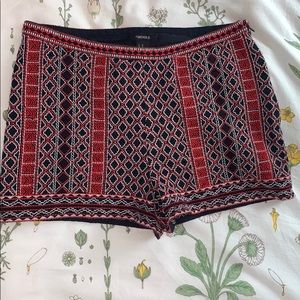 Red and black beaded shorts